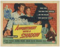 7a059 APPOINTMENT WITH A SHADOW TC '58 George Nader, Joanna Moore, Brian Keith, film noir!