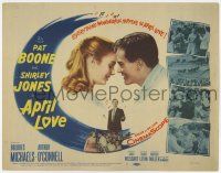 7a060 APRIL LOVE TC '57 great romantic close up of Pat Boone & pretty Shirley Jones!