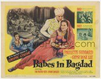 7a075 BABES IN BAGDAD TC '52 great art of sexy harem girls Paulette Goddard & Gypsy Rose Lee!