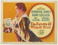 7a087 BARRETTS OF WIMPOLE STREET TC '57 art of pretty Jennifer Jones as Elizabeth Browning!