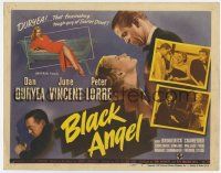 7a118 BLACK ANGEL TC '46 tough guy Dan Duryea, sexy June Vincent, Peter Lorre with gun!