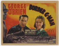 7a143 BORDER G-MAN TC '38 cowboy George O'Brien, pretty Laraine Johnson + cool western artwork!