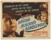 7a147 BOSTON BLACKIE'S RENDEZVOUS TC '45 Chester Morris chases after a strangler on the loose!