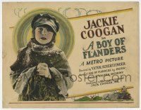 7a149 BOY OF FLANDERS TC '24 close up of sad Dutch orphan Jackie Coogan with hands clasped!