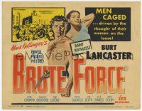 7a162 BRUTE FORCE TC R56 caged Burt Lancaster driven by the thought of Yvonne DeCarlo on the loose!