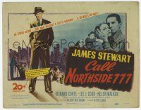 7a179 CALL NORTHSIDE 777 TC '48 James Stewart stood alone against Chicago's violence, film noir!