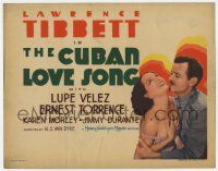7a237 CUBAN LOVE SONG TC '31 Lawrence Tibbett loves sexy Lupe Velez, whose dress is falling off!