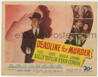 7a258 DEADLINE FOR MURDER TC '46 cool film noir image of Paul Kelly over female silhouette!
