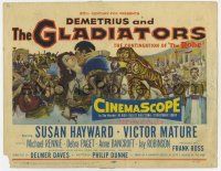 7a267 DEMETRIUS & THE GLADIATORS TC '54 Victor Mature & Susan Hayward in sequel to The Robe!