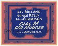 7a278 DIAL M FOR MURDER local theater TC '54 Alfred Hitchcock, only the title and credits!