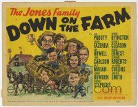 7a288 DOWN ON THE FARM TC '38 Jones Family, Jed Prouty, Spring Byington, Fazenda, great art!