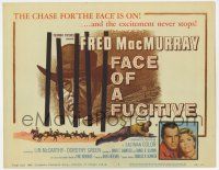 7a328 FACE OF A FUGITIVE TC '59 great artwork of cowboy Fred MacMurray behind bars!