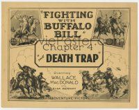 7a348 FIGHTING WITH BUFFALO BILL chapter 4 TC '27 art of cowboys vs Native Americans, Death Trap!