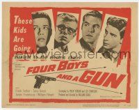 7a377 FOUR BOYS & A GUN TC '57 James Franciscus is going straight to the electric chair!