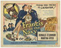 7a383 FRANCIS IN THE NAVY TC '55 sailor Donald O'Connor & Martha Hyer + talking mule!