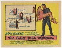 7a392 FUZZY PINK NIGHTGOWN TC '57 sexy actress Jane Russell falls for her kidnapper Ralph Meeker!