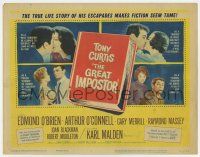 7a435 GREAT IMPOSTOR TC '61 Tony Curtis as Waldo DeMara, who faked being a doctor, warden & more!