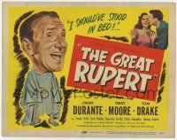 7a437 GREAT RUPERT TC '50 Irving Pichel, Terry Moore, Jimmy Durante should've stayed in bed!