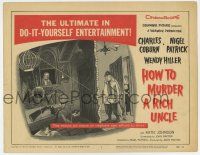 7a503 HOW TO MURDER A RICH UNCLE TC '58 great macabre Charles Addams murder cartoon art!