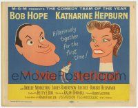 7a521 IRON PETTICOAT TC '56 great art of Bob Hope & Katharine Hepburn, they're hilarious together!