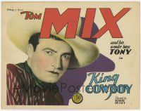 7a538 KING COWBOY TC '28 great super close up of cowboy hero Tom Mix, he goes to Africa this time!