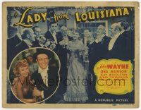 7a548 LADY FROM LOUISIANA TC '41 John Wayne & pretty Ona Munson in New Orleans!