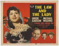 7a553 LAW & THE LADY TC '51 art of Greer Garson w/jeweled necklace, Michael Wilding, Fernando Lamas