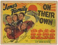 7a618 ON THEIR OWN TC '40 great artwork of Spring Byington & The Jones Family traveling in car!