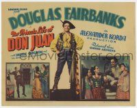 7a653 PRIVATE LIFE OF DON JUAN TC '34 Douglas Fairbanks full-length and with Oberon & sexy ladies!