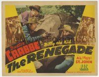7a665 RENEGADE TC '43 Buster Crabbe as outlaw Billy the Kid with Fuzzy St. John!