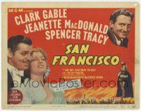 7a675 SAN FRANCISCO TC R48 Clark Gable, sexy Jeanette MacDonald & Spencer Tracy in California!