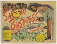 7a691 SHOW BUSINESS TC '44 Eddie Cantor, full-length sexy Constance Moore showing her legs!