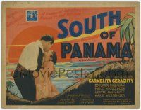 7a712 SOUTH OF PANAMA TC '28 romantic close up of Carmelita Geraghty by tropical sunset!