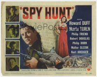 7a718 SPY HUNT TC '50 zoo owner Howard Duff gets mixed up with sexy spy Marta Toren!