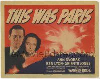 7a758 THIS WAS PARIS TC '42 Ben Lyon & American Ann Dvorak in Paris before Nazi occupation!