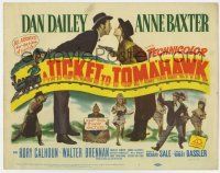 7a769 TICKET TO TOMAHAWK TC '50 Dan Dailey & Anne Baxter, uncredited sexy Marilyn Monroe pictured!