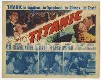 7a772 TITANIC TC '53 Clifton Webb & Barbara Stanwyck in the legendary cruise ship tragedy!