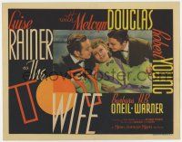 7a777 TOY WIFE TC '38 pretty Luise Rainer in love triangle between Melvyn Douglas & Robert Young!