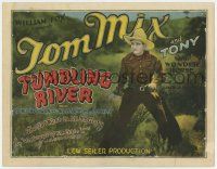 7a788 TUMBLING RIVER TC '27 great full image of Tom Mix w/gun drawn, The Old West in all its glory!