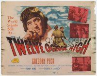 7a789 TWELVE O'CLOCK HIGH TC R55 cool close up of smoking World War II pilot Gregory Peck!