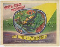 7a793 UNDERWATER CITY TC '62 great sci-fi art of scuba divers, inner space invaded!
