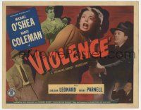 7a803 VIOLENCE TC '47 Nancy Coleman & Michael O'Shea fight undercover fascists in America!