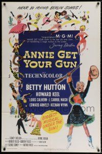 7b038 ANNIE GET YOUR GUN 1sh R56 Betty Hutton as the greatest sharpshooter, Howard Keel