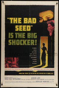 7b064 BAD SEED 1sh '56 the big shocker about really bad terrifying little Patty McCormack!