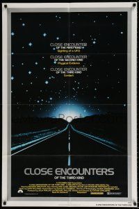 7b168 CLOSE ENCOUNTERS OF THE THIRD KIND 1sh '77 Steven Spielberg sci-fi classic!