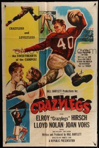 7b181 CRAZYLEGS style A 1sh '53 Elroy Hirsch & the Los Angeles Rams football players!