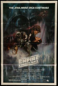 7b225 EMPIRE STRIKES BACK 1sh '80 classic Gone With The Wind style art by Roger Kastel!
