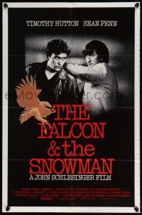 7b241 FALCON & THE SNOWMAN int'l 1sh '85 Sean Penn, Timothy Hutton, John Schlesigner directed!