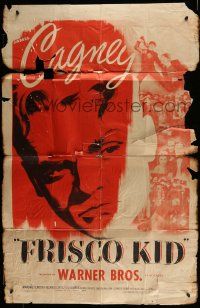 7b272 FRISCO KID 1sh R44 cool huge headshot artwork of James Cagney!