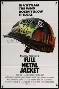 7b273 FULL METAL JACKET advance 1sh '87 Stanley Kubrick Vietnam War movie, Castle art!
